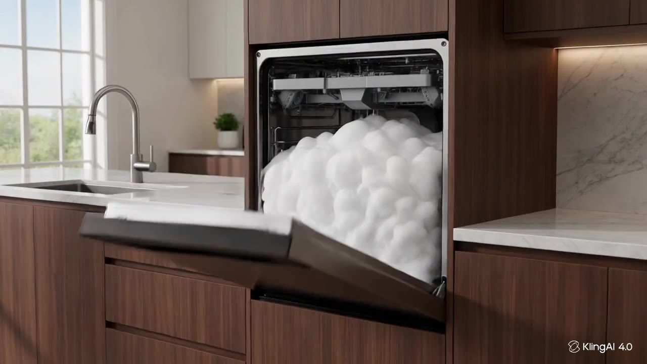 Dishwasher foam animation preview